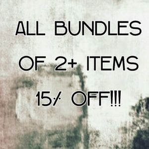 Purchase 2 or more items and receive 15% off!